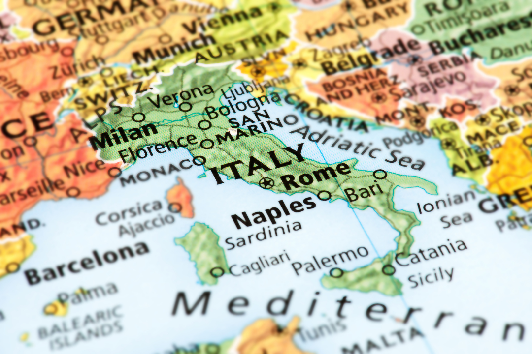 Carte de l'Italie